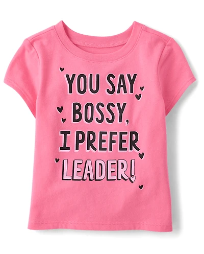 Baby And Toddler Girls Bossy Graphic Tee
