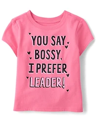 Baby And Toddler Girls Bossy Graphic Tee