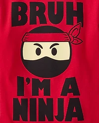Boys Bruh Ninja Graphic Tee