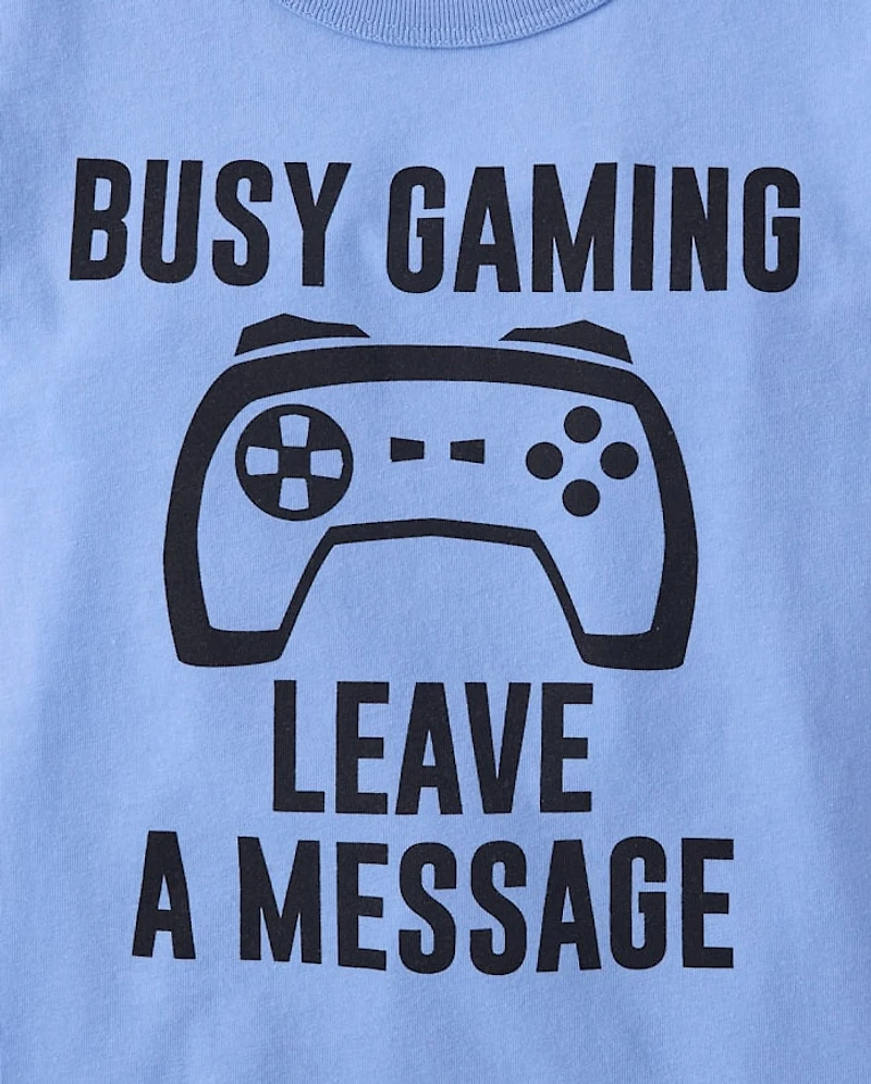 Boys Busy Gaming Graphic Tee