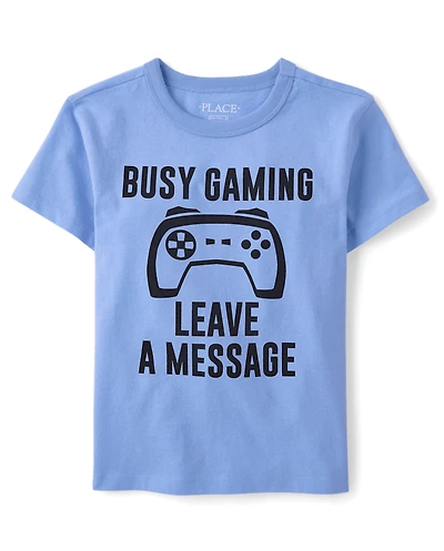 Boys Busy Gaming Graphic Tee