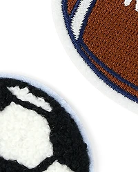 Boys Embroidered Sports Patch 4-Pack