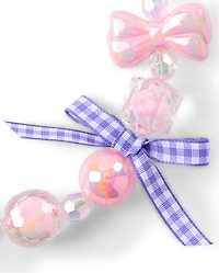 Girls Strawberry Beaded Bag Charm