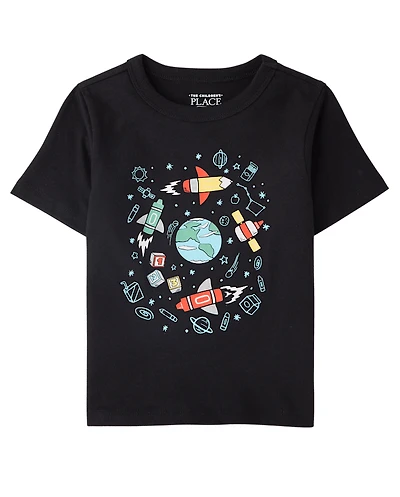 Baby And Toddler Boys School Space Graphic Tee
