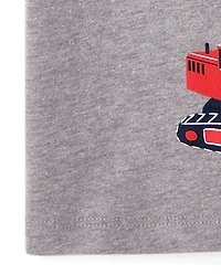 Baby And Toddler Boys School Construction Vehicle Graphic Tee