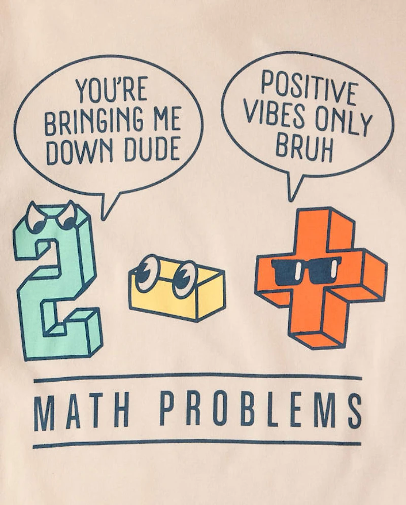 Boys School Math Problems Graphic Tee