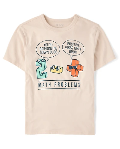 Boys School Math Problems Graphic Tee