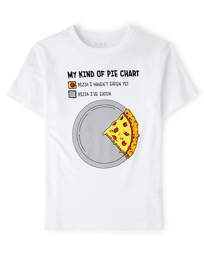 Boys Pizza Chart Graphic Tee