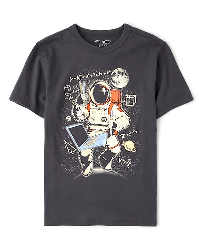 Boys School Space Graphic Tee