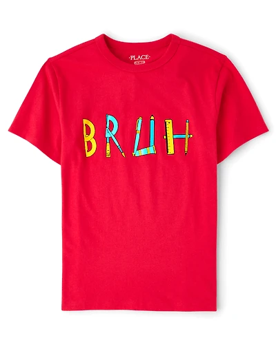 Boys School Bruh Graphic Tee
