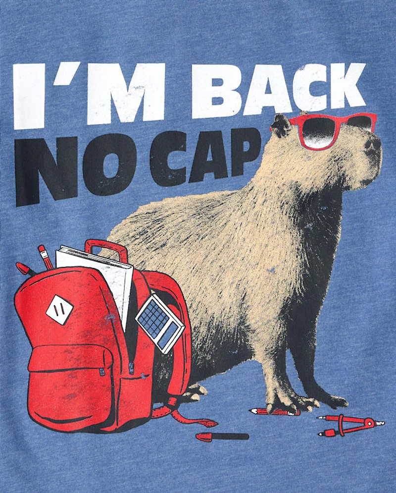 Boys School I'm Back No Cap Graphic Tee