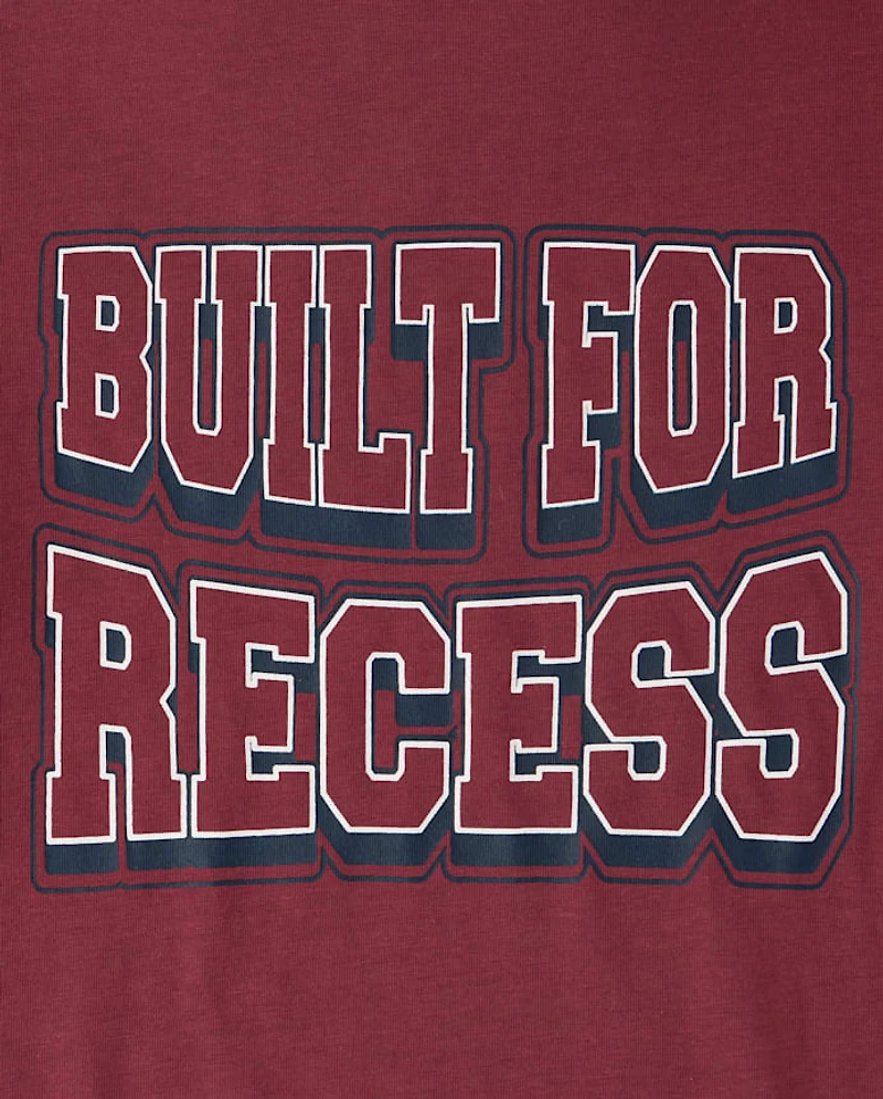 Boys School Built For Recess Graphic Tee