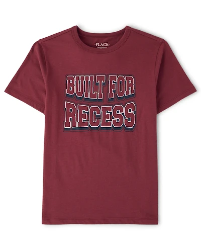 Boys School Built For Recess Graphic Tee