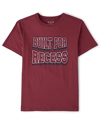 Boys School Built For Recess Graphic Tee