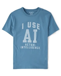 Boys School Actual Intelligence Graphic Tee