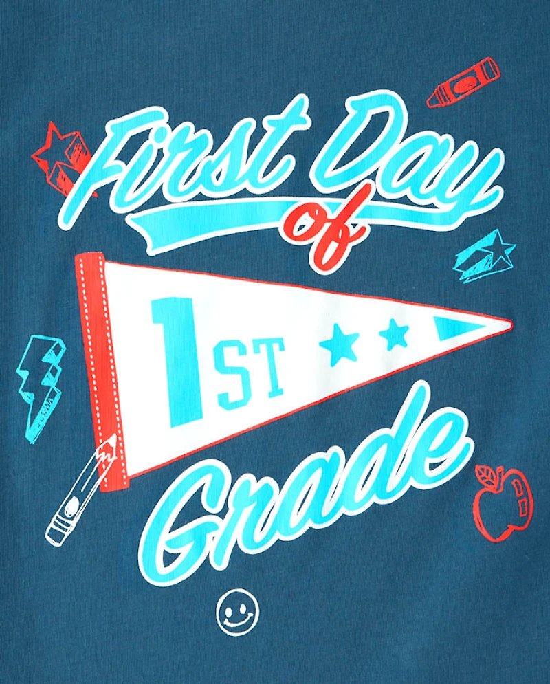 Boys School First Day Of 1st Grade Graphic Tee