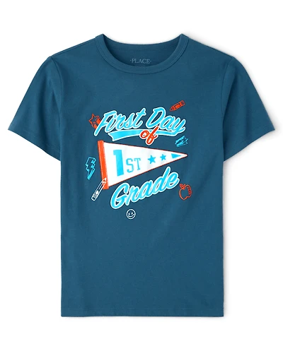 Boys School First Day Of 1st Grade Graphic Tee