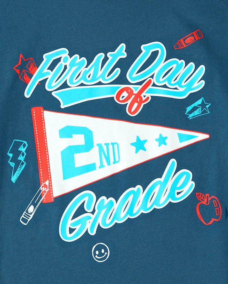 Boys School First Day Of 2nd Grade Graphic Tee
