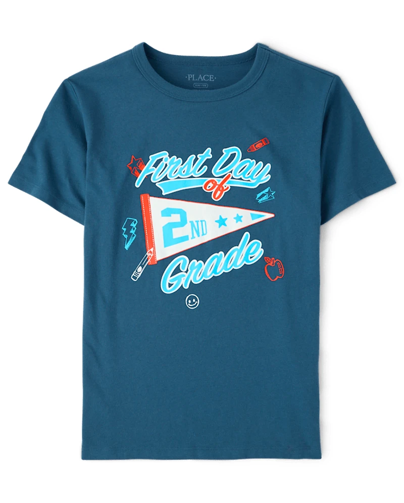 Boys School First Day Of 2nd Grade Graphic Tee