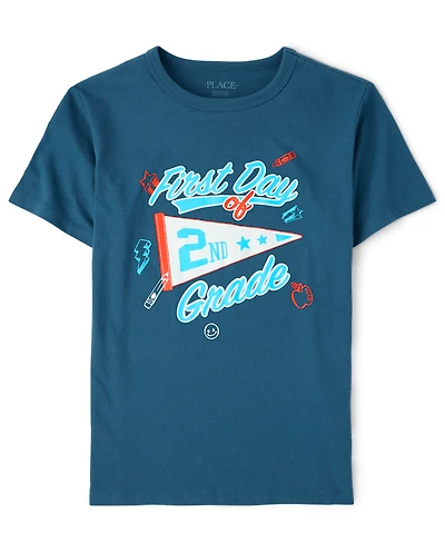 Boys School First Day Of 2nd Grade Graphic Tee