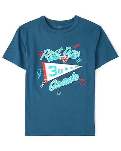 Boys School First Day Of 3rd Grade Graphic Tee