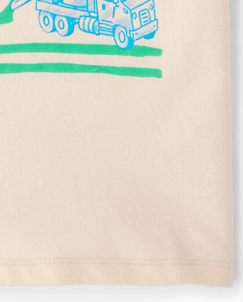 Baby And Toddler Boys Construction Truck Graphic Tee