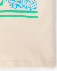 Baby And Toddler Boys Construction Truck Graphic Tee