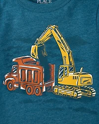 Baby And Toddler Boys Excavator Graphic Tee