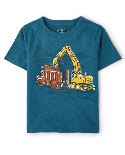 Baby And Toddler Boys Excavator Graphic Tee