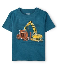 Baby And Toddler Boys Excavator Graphic Tee
