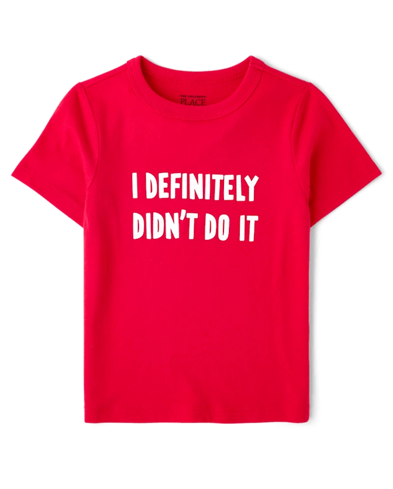 Baby And Toddler Boys Definitely Didn't Do It Graphic Tee