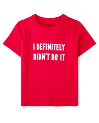 Baby And Toddler Boys Definitely Didn't Do It Graphic Tee