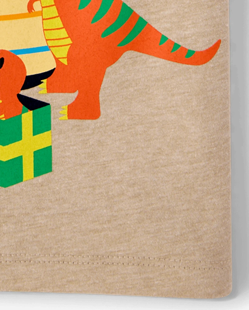Baby And Toddler Boys Dino Birthday Graphic Tee