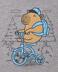 Baby And Toddler Boys Capybara Bike Graphic Tee
