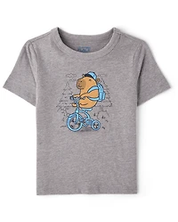 Baby And Toddler Boys Capybara Bike Graphic Tee