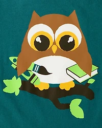 Baby And Toddler Boys Owl Graphic Tee