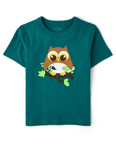 Baby And Toddler Boys Owl Graphic Tee