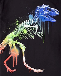 Boys Dino Skeleton Graphic Tee