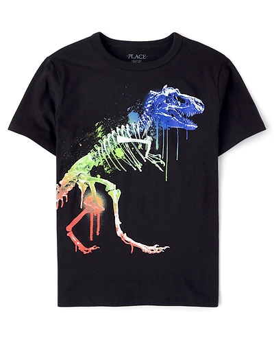 Boys Dino Skeleton Graphic Tee