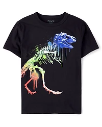 Boys Dino Skeleton Graphic Tee