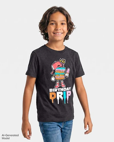 Boys Birthday Drip Graphic Tee