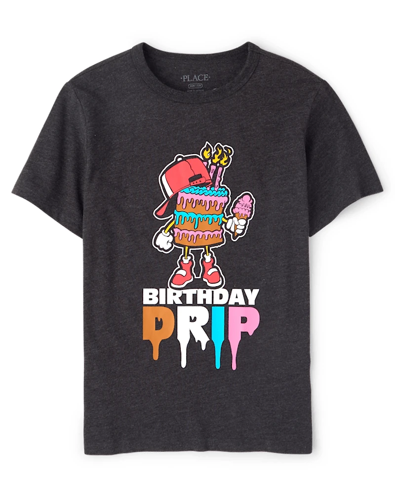 Boys Birthday Drip Graphic Tee