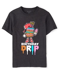 Boys Birthday Drip Graphic Tee