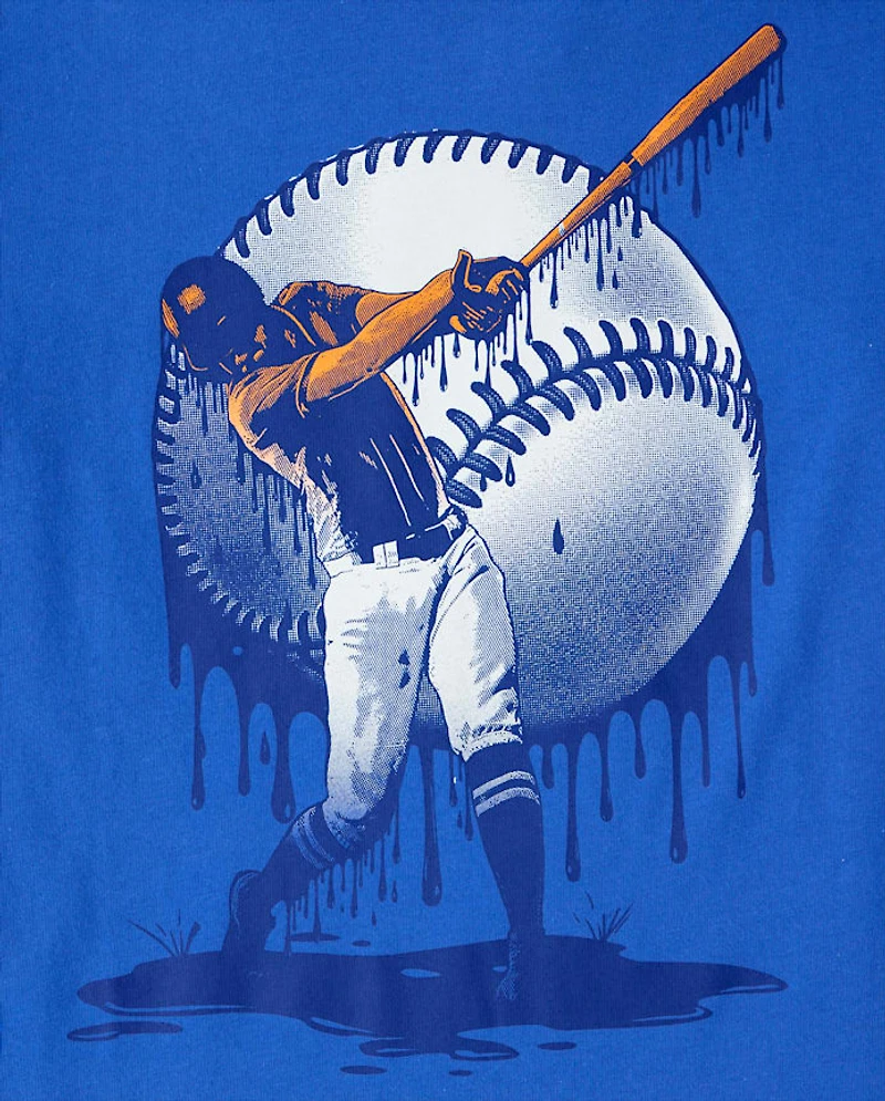 Boys Baseball Player Graphic Tee