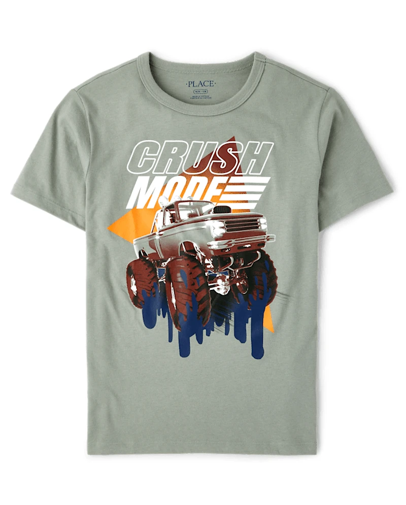 Boys Crush Monster Truck Graphic Tee