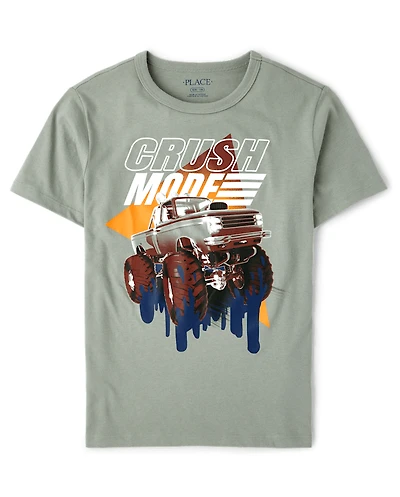 Boys Crush Monster Truck Graphic Tee