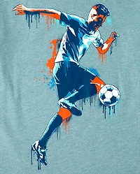 Boys Soccer Player Graphic Tee