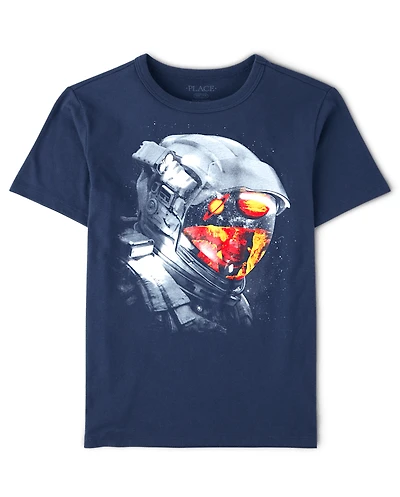 Boys Space Helmet Graphic Tee