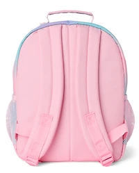 Toddler Girls Ombre Embroidered Patch Backpack
