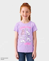 Girls Pawsitive Vibes Graphic Tee